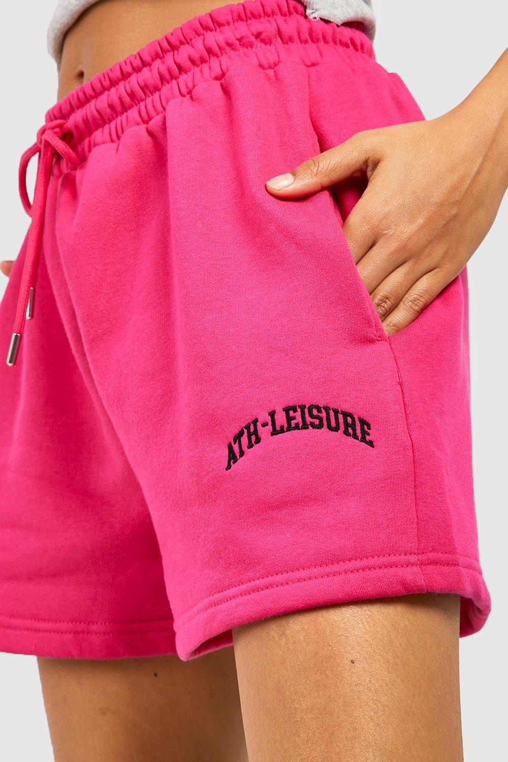 Hot pink sweat shorts new arrivals